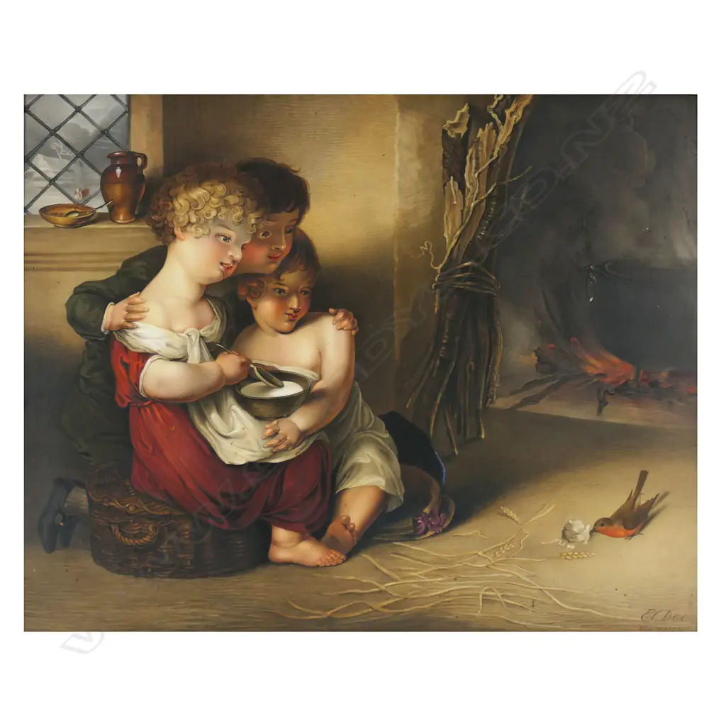 An early 19thC Royal Worcester porcelain plaque, Image 1++