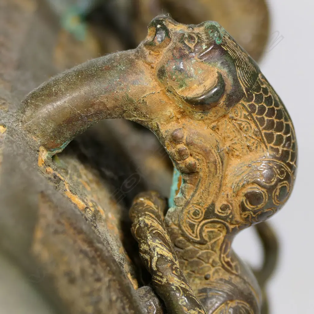 An old Chinese large bronze ceremonial teapot, Image 1++