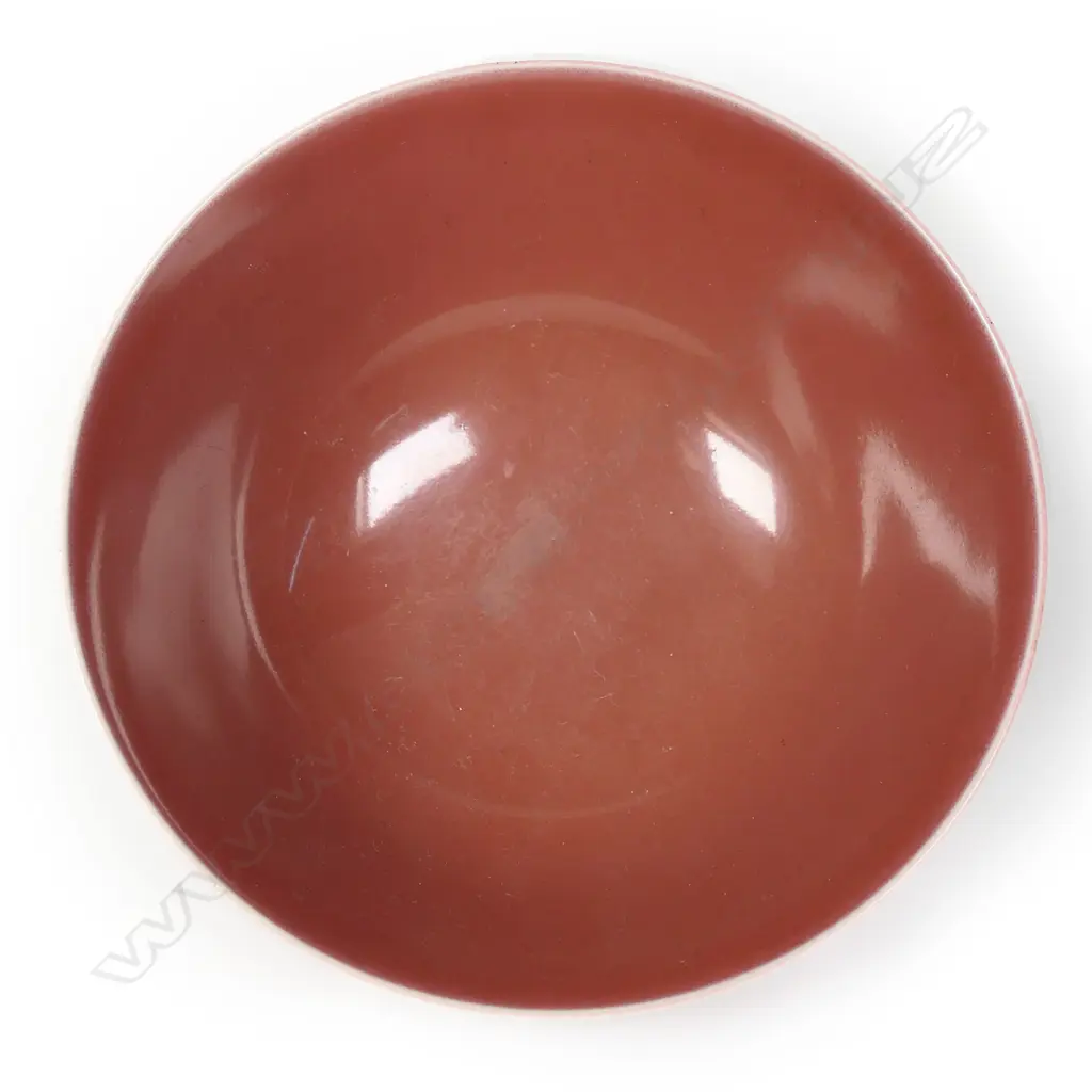 A Chinese porcelain red glaze bowl, Image 1++
