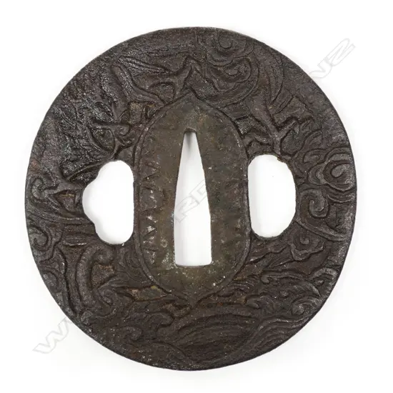 An Edo period Japanese iron Tsuba,