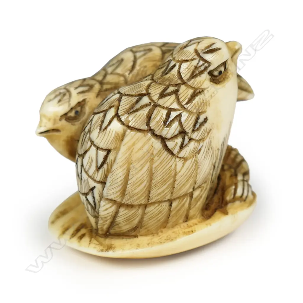 A Japanese large carved ivory netsuke, Image 1++