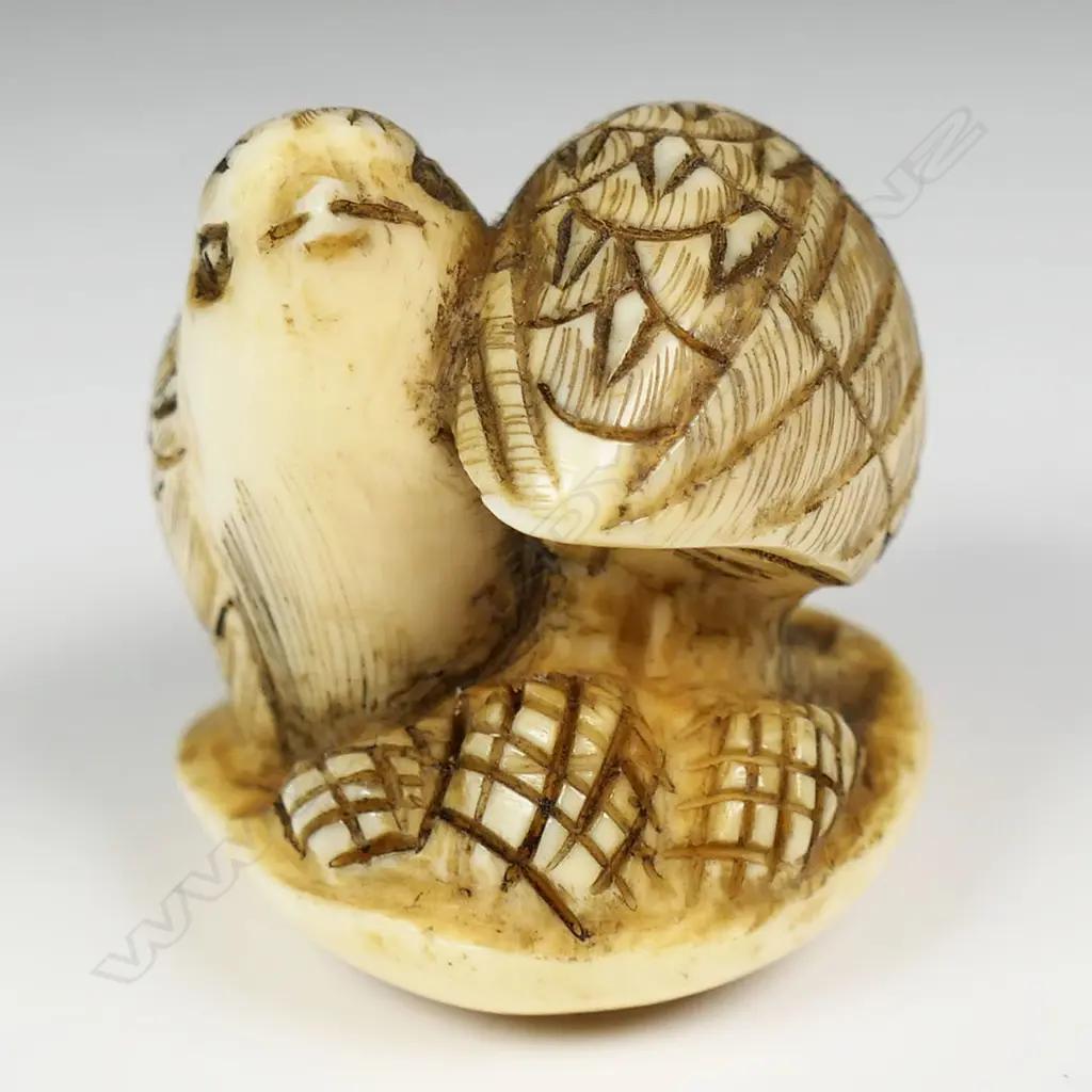 A Japanese large carved ivory netsuke, Image 1++