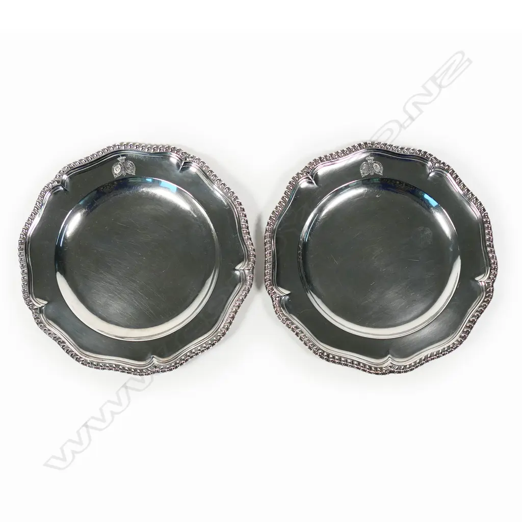 A pair of George II silver plates, Image 1++