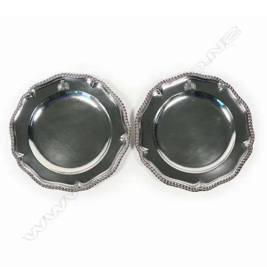 A pair of George II silver plates,