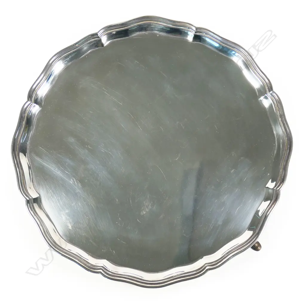 A sterling silver salver, Image 1++