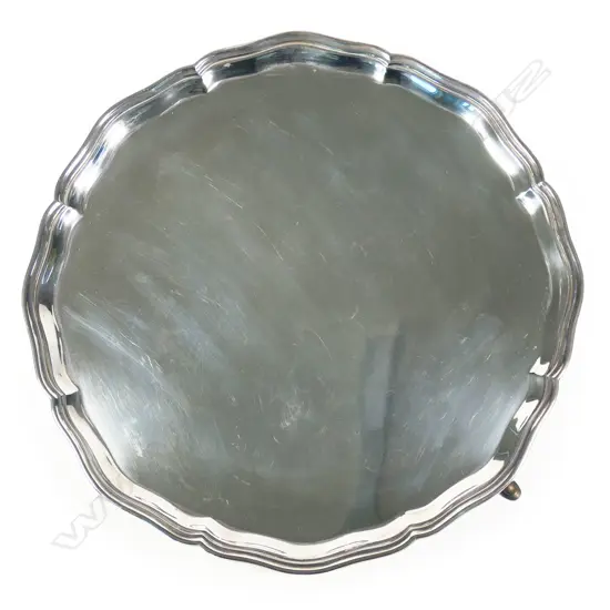 A sterling silver salver,
