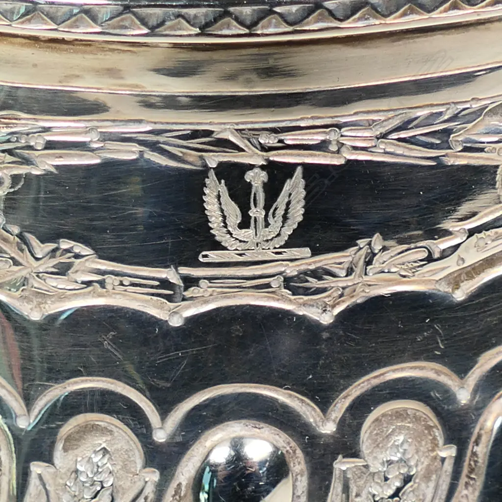 A late Victorian silver three-piece bachelor's tea service, Image 1++