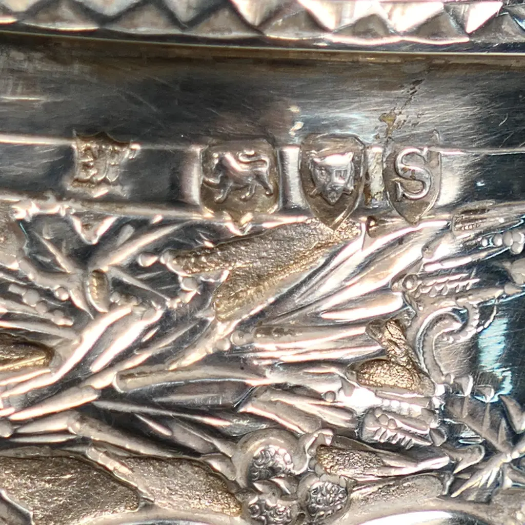 A late Victorian silver three-piece bachelor's tea service, Image 1++