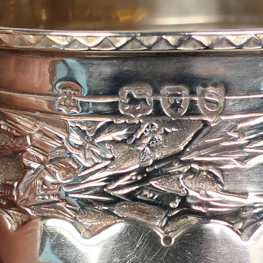 A late Victorian silver three-piece bachelor's tea service, Image 1++