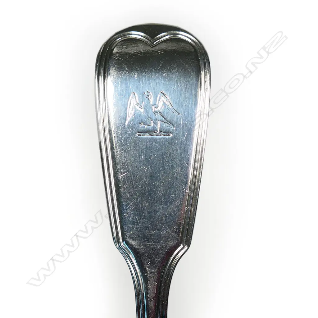 A pair of George IV silver serving spoons, Image 1++
