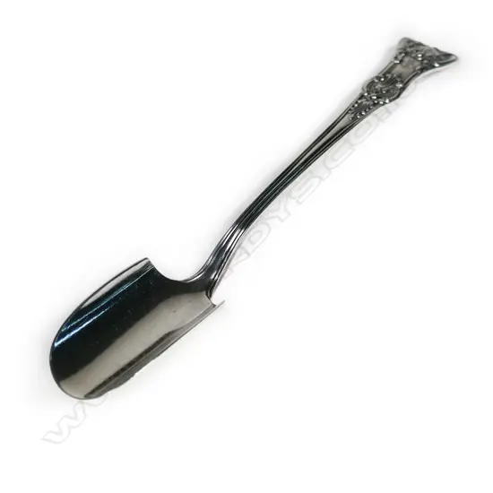A good Victorian silver stilton cheese scoop,