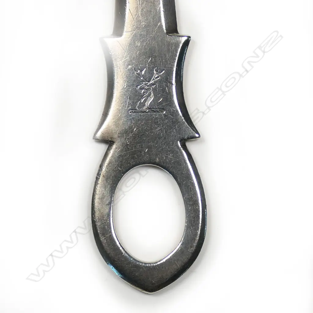 A George III Irish heavy gauge silver meat skewer, Image 1++