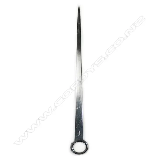 A George III silver meat skewer,