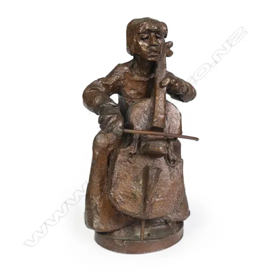 Ken Kendall (1928-2012) bronze cellist,
