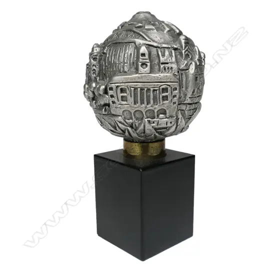 Ken Kendall (1928-2012) white bronze sculpture 'Auckland',