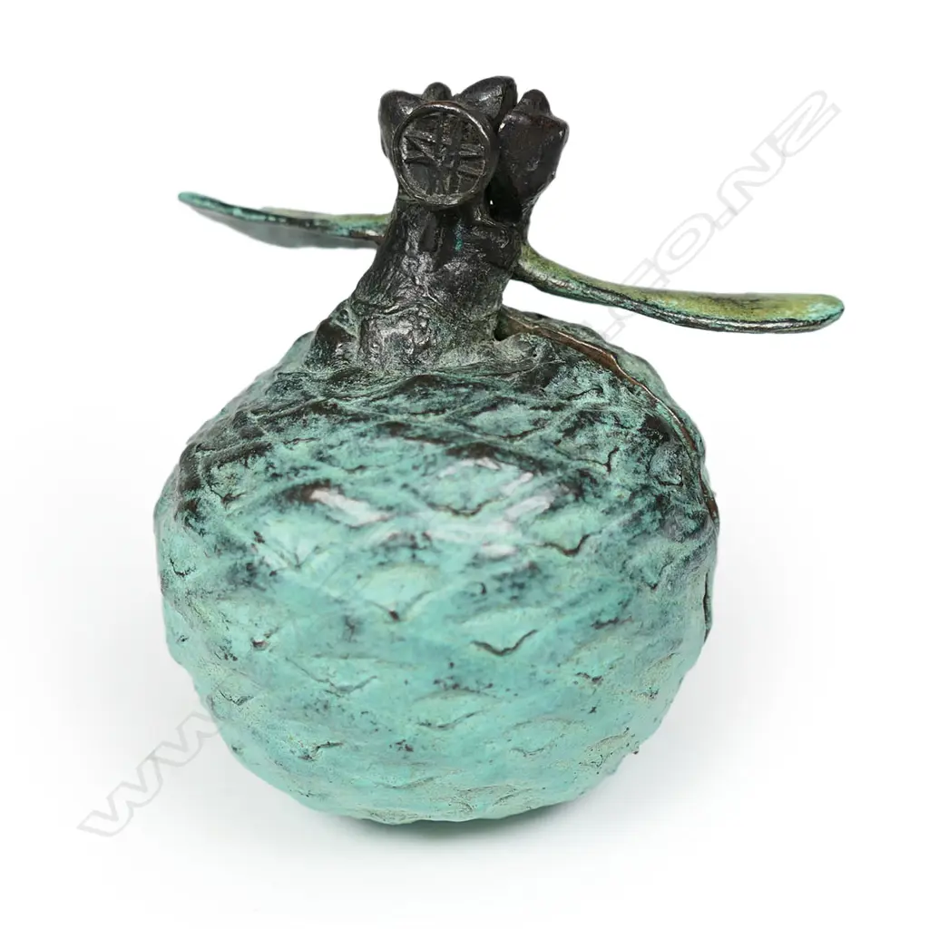 A Jim Wheeler (NZ/USA 1952-) bronze nut sculpture, Image 1++
