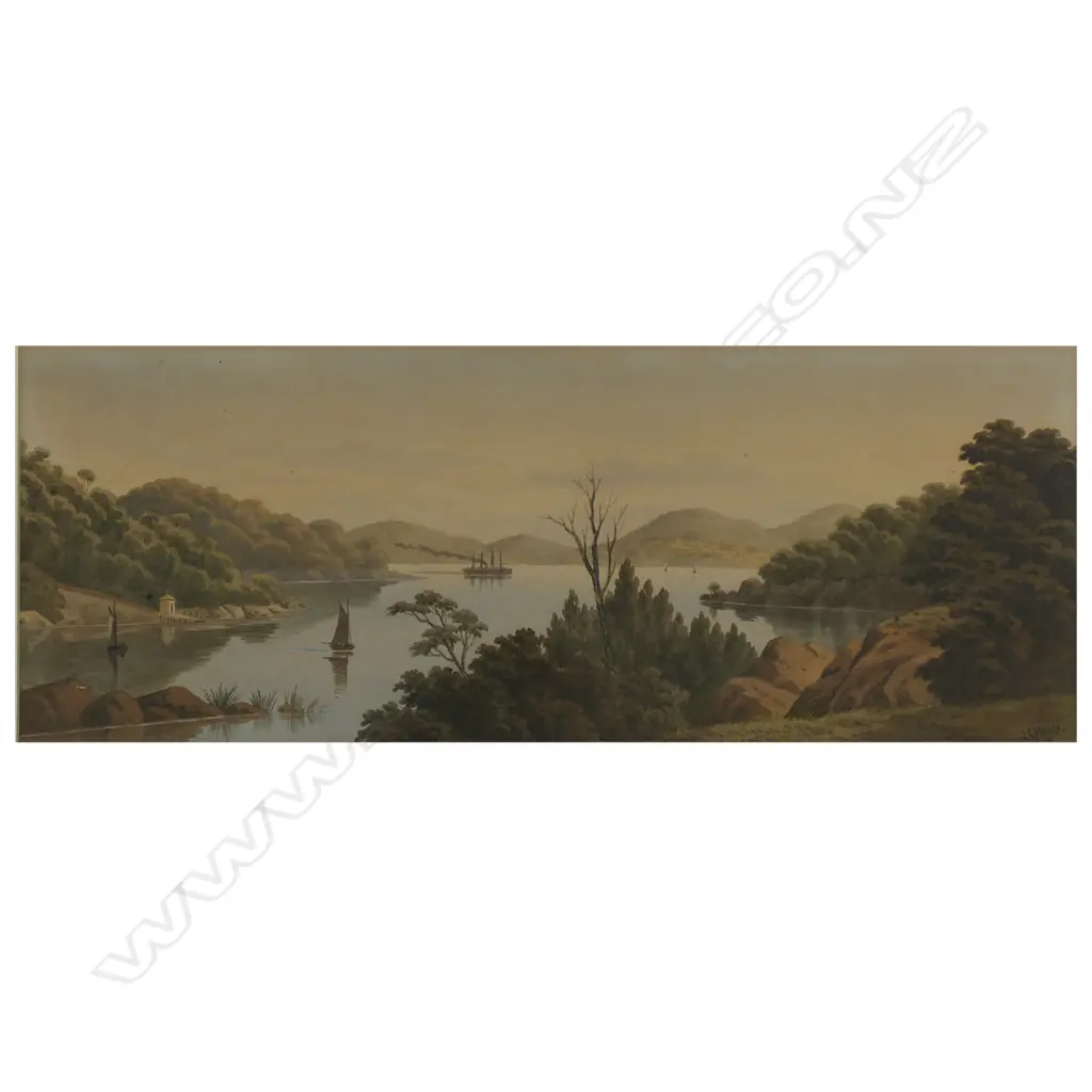 J.C. Hoyte (NZ 1835-1913) 'Coastal Inlet', Image 1++