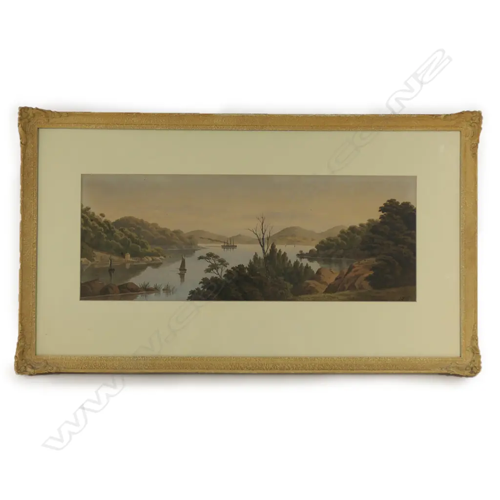 J.C. Hoyte (NZ 1835-1913) 'Coastal Inlet', Image 1++