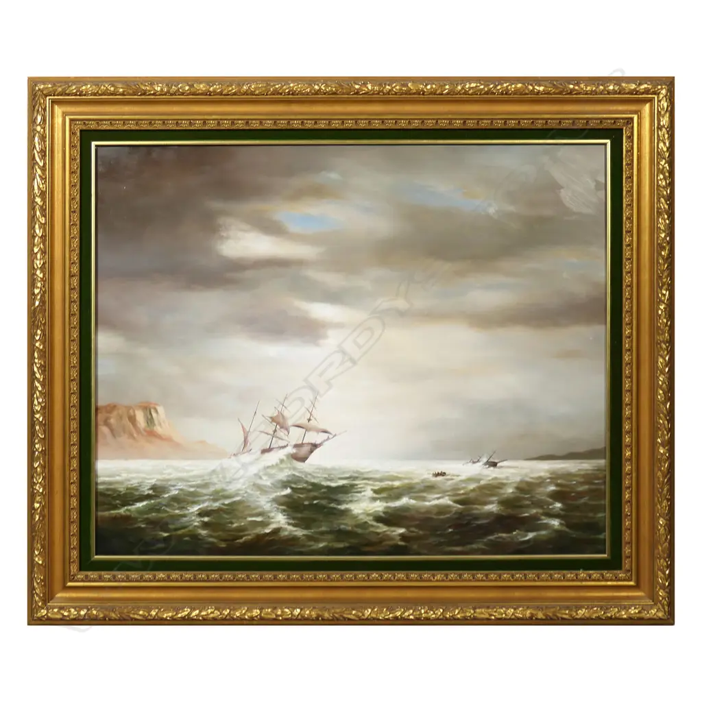 Jos Kivits (b.1945) untitled ships in heavy seas, Image 1++