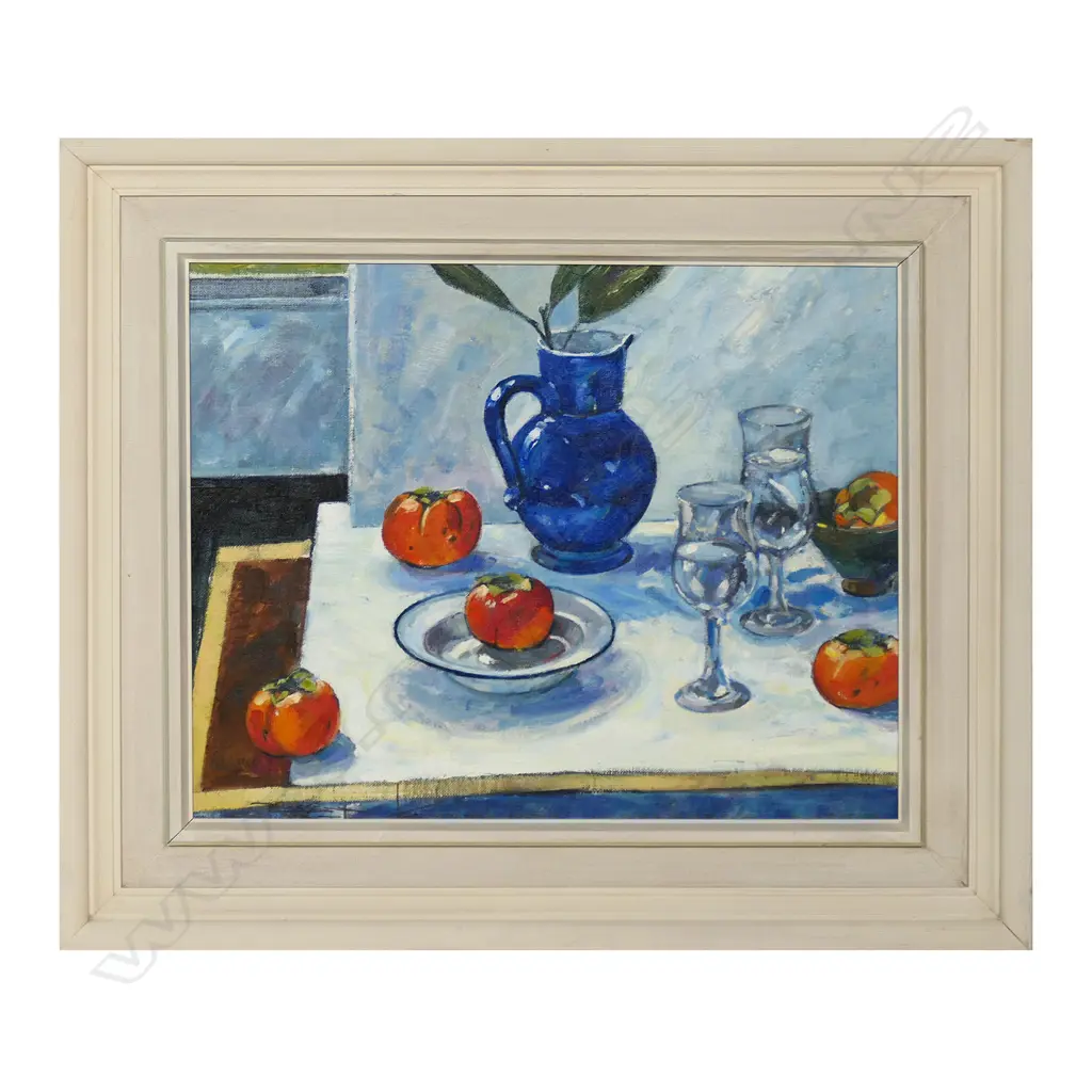 Russell Hollings (NZ 1948-) 'Two Glasses of Pinot Gris', Image 1++
