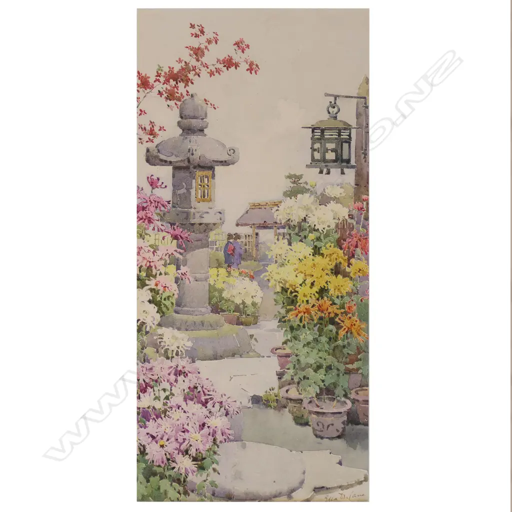 Ella Du Cane (Aus. 1874-1943) 'Japanese Garden', Image 1++