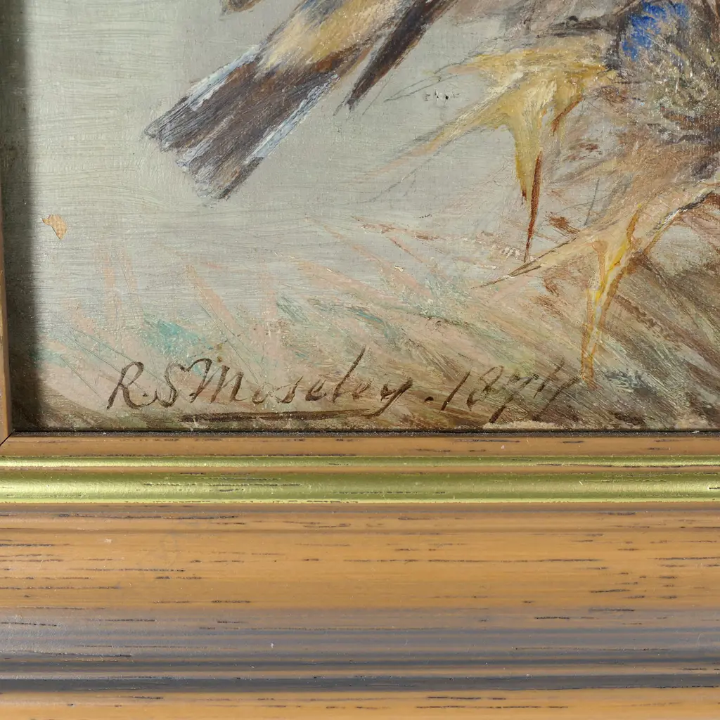 Richard S. Moseley (c.1843–1914) 'Oft on the Thistles tuft they nibbling sit Light as the Down' Image 1++