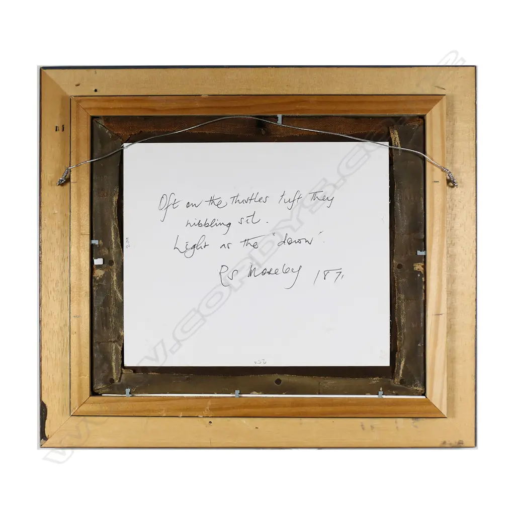 Richard S. Moseley (c.1843–1914) 'Oft on the Thistles tuft they nibbling sit Light as the Down' Image 1++