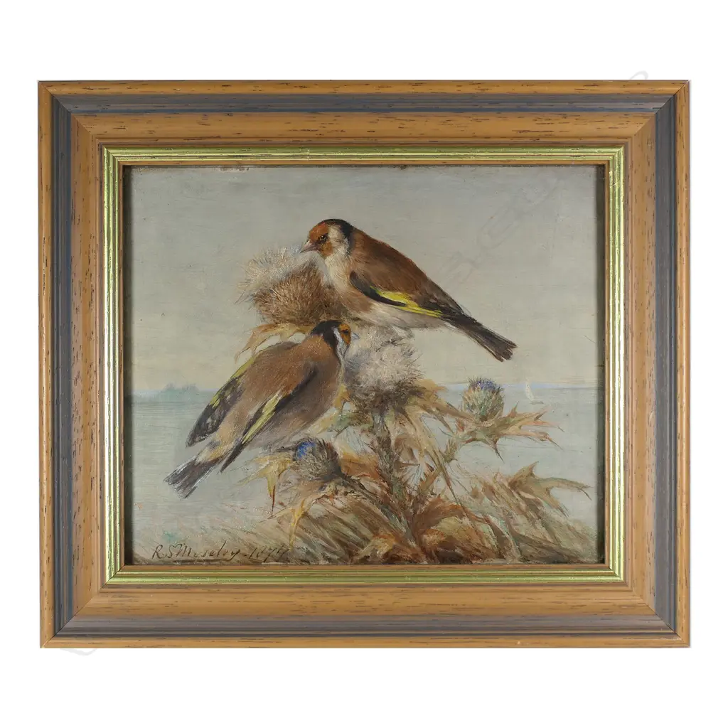 Richard S. Moseley (c.1843–1914) 'Oft on the Thistles tuft they nibbling sit Light as the Down' Image 1++