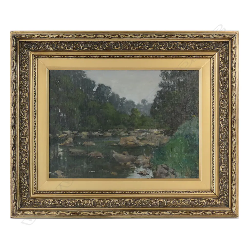 James F. Scott (UK 1877-1923) 'Stepping Stones Water of Urr Galloway Scotland', Image 1++