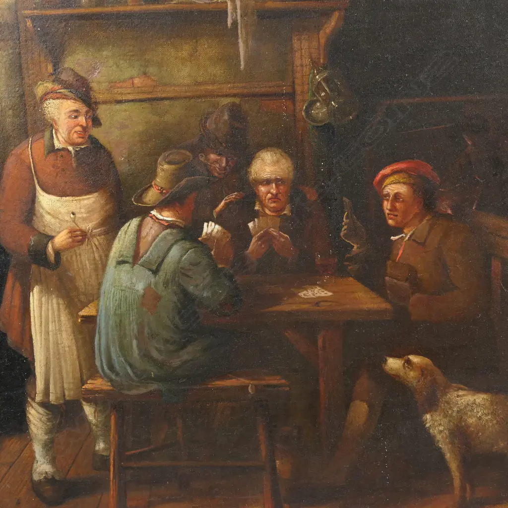 19thC artist unknown 'Tavern Scene', Image 1++