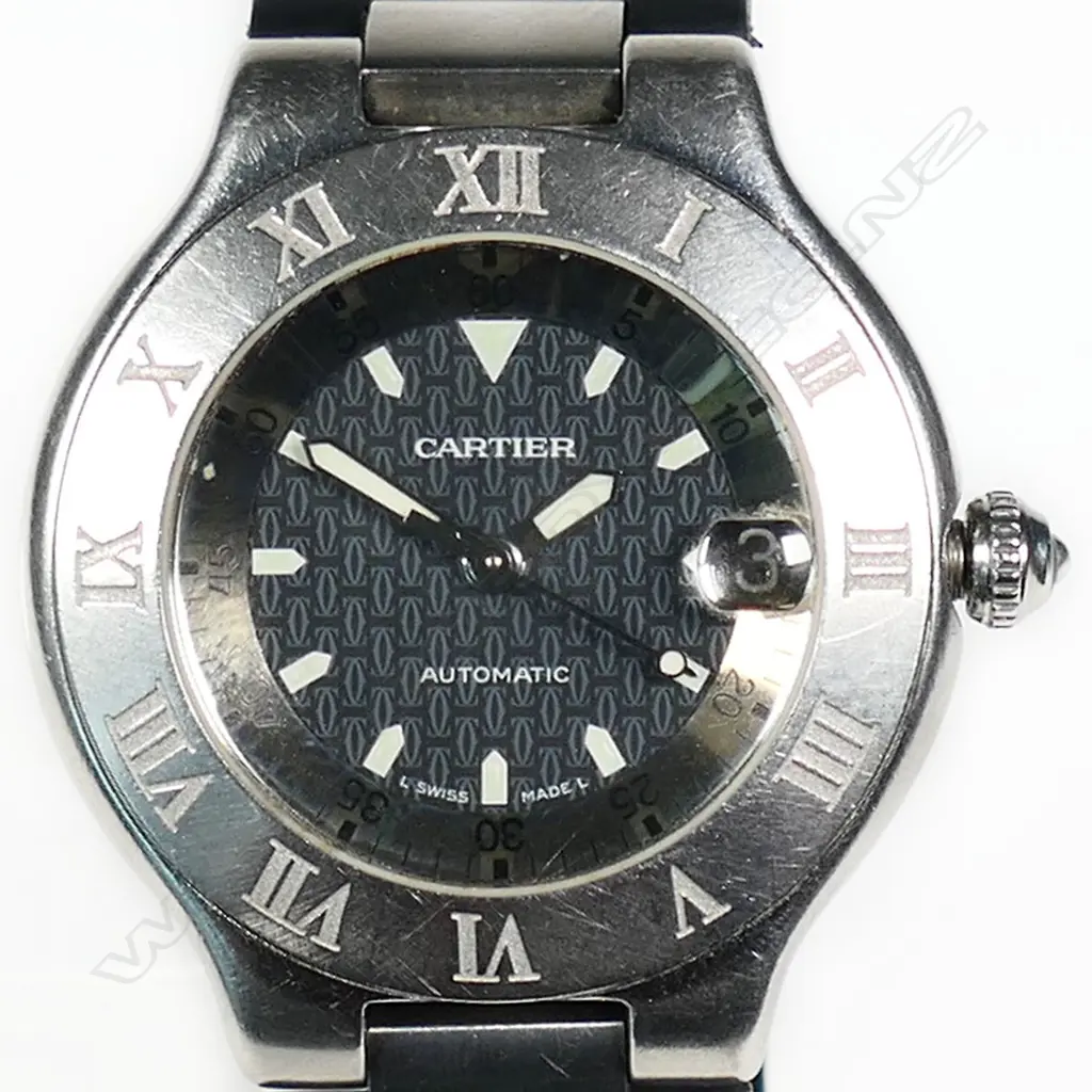 A Cartier Autoscaph 21 gents wristwatch, Image 1++