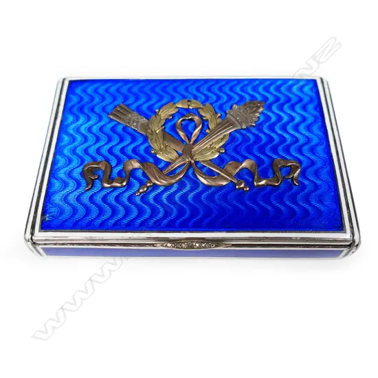 A quality antique Russian silver Gilt and diamond set enamelled box,