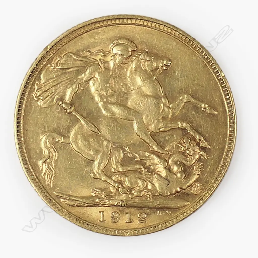 A 1912 gold full sovereign, Image 1++