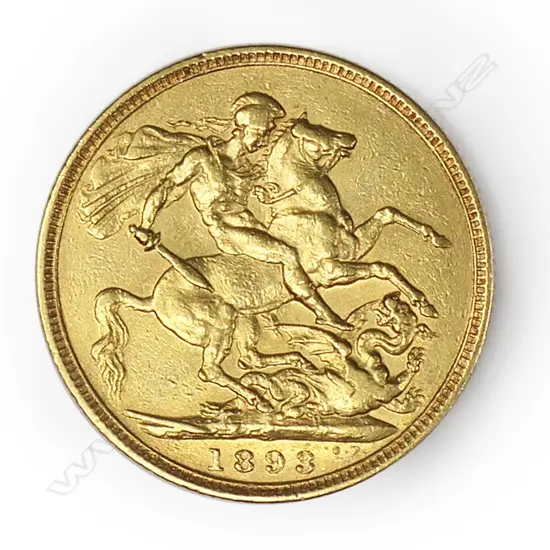 A Victorian 1893 gold full sovereign,