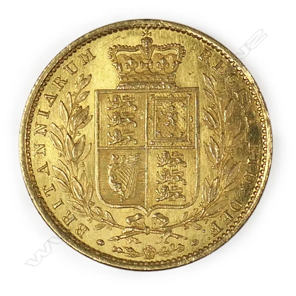 A Victorian 1856 gold shield type full sovereign, Image 1++