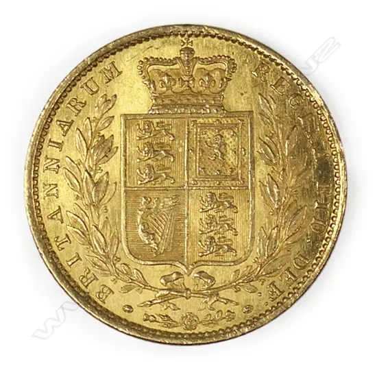 A Victorian 1856 gold shield type full sovereign,