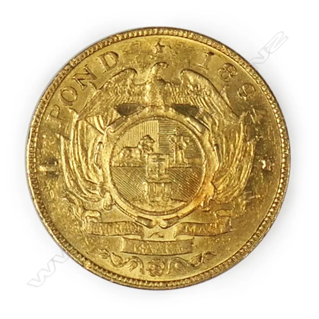 A 19thC one pond gold coin, Image 1++