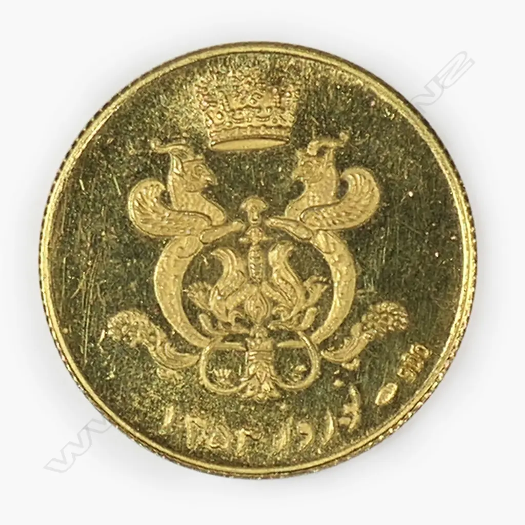 A Noorouz commemorative Empress Farah Diba gold coin, Image 1++