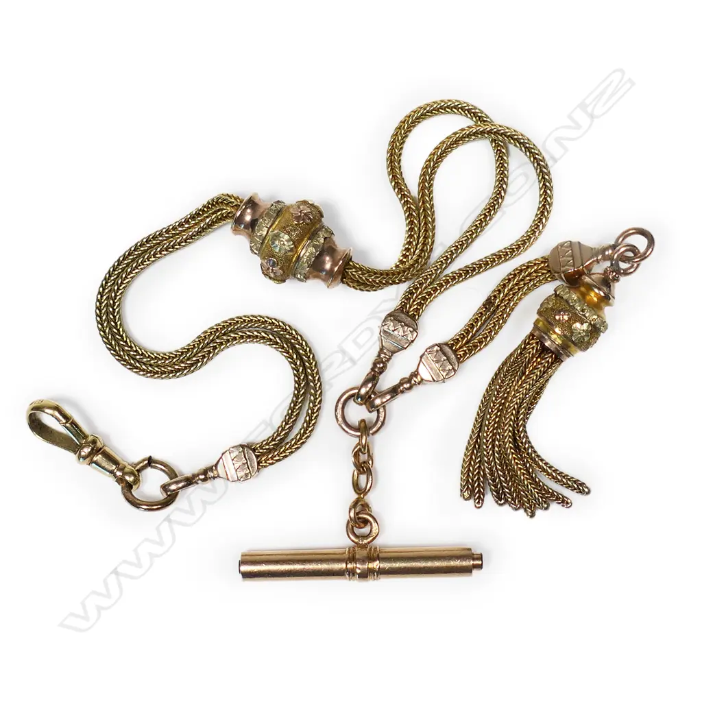 A Victorian 15ct yellow gold Albertina, Image 1++