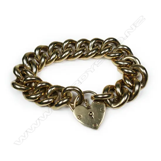 An impressive 9ct yellow gold large curb link bracelet,