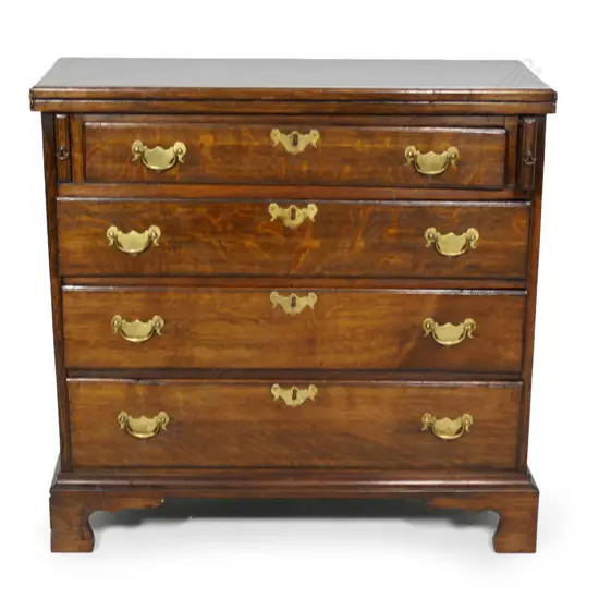An 18thC Georgian oak bachelor's chest,