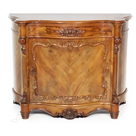 A Victorian style mahogany side cabinet,