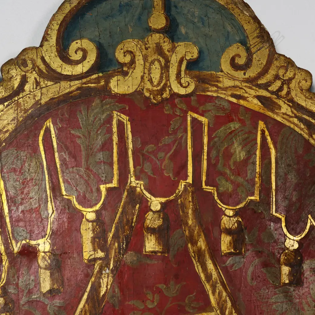 A 19thC religious large shaped painted panel, Image 1++