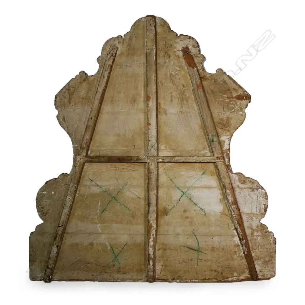 A 19thC religious large shaped painted panel, Image 1++