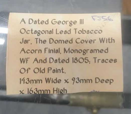 A George III lead lidded tobacco box, Image 1++