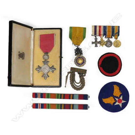 An MBE boxed medal awarded to Walter Holmes,