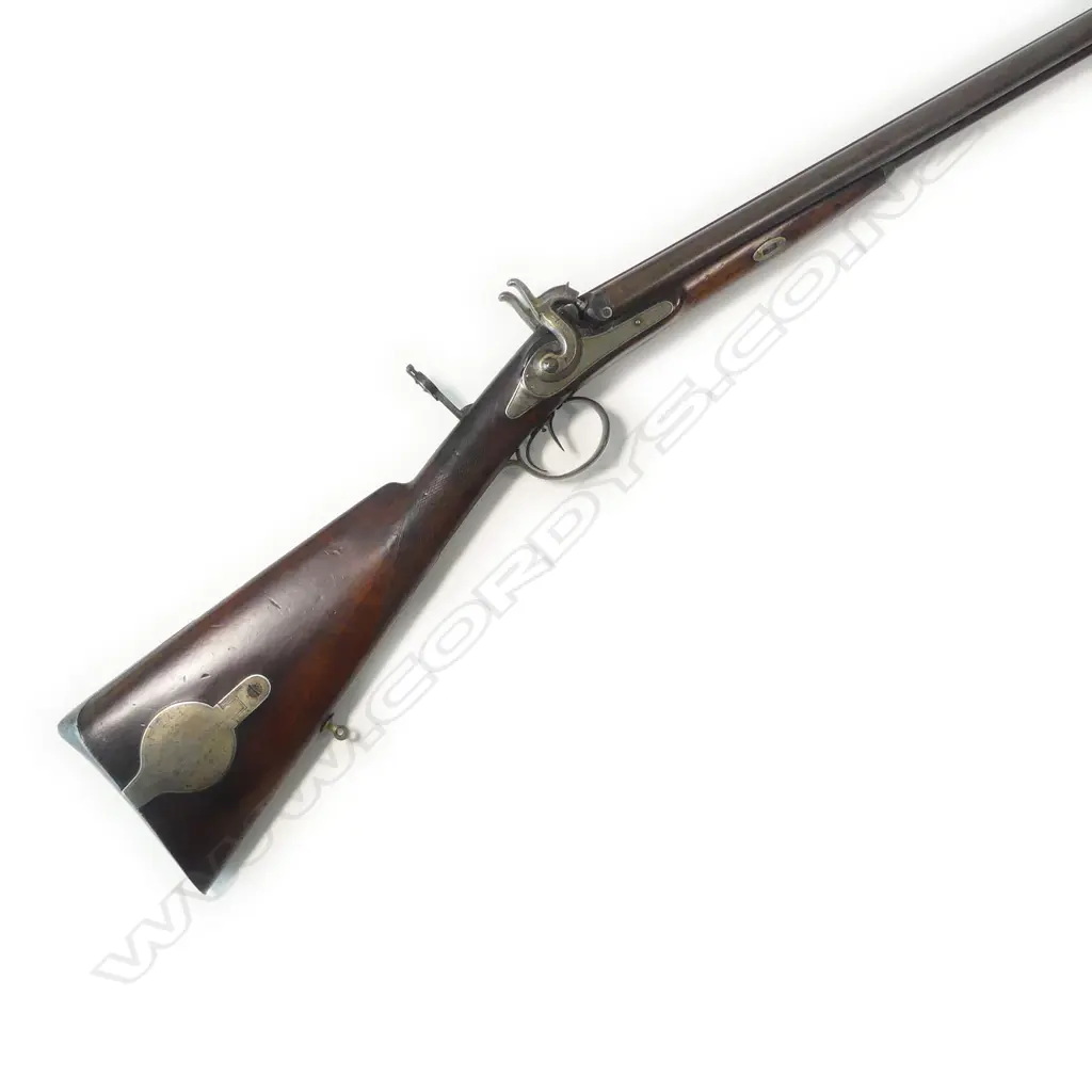 A fine muzzle loading percussion double barrel rifle/shotgun, cased, with two sets of barrels, by Franz Leutheuser, Graz, Austria, c.1860. Image 1++