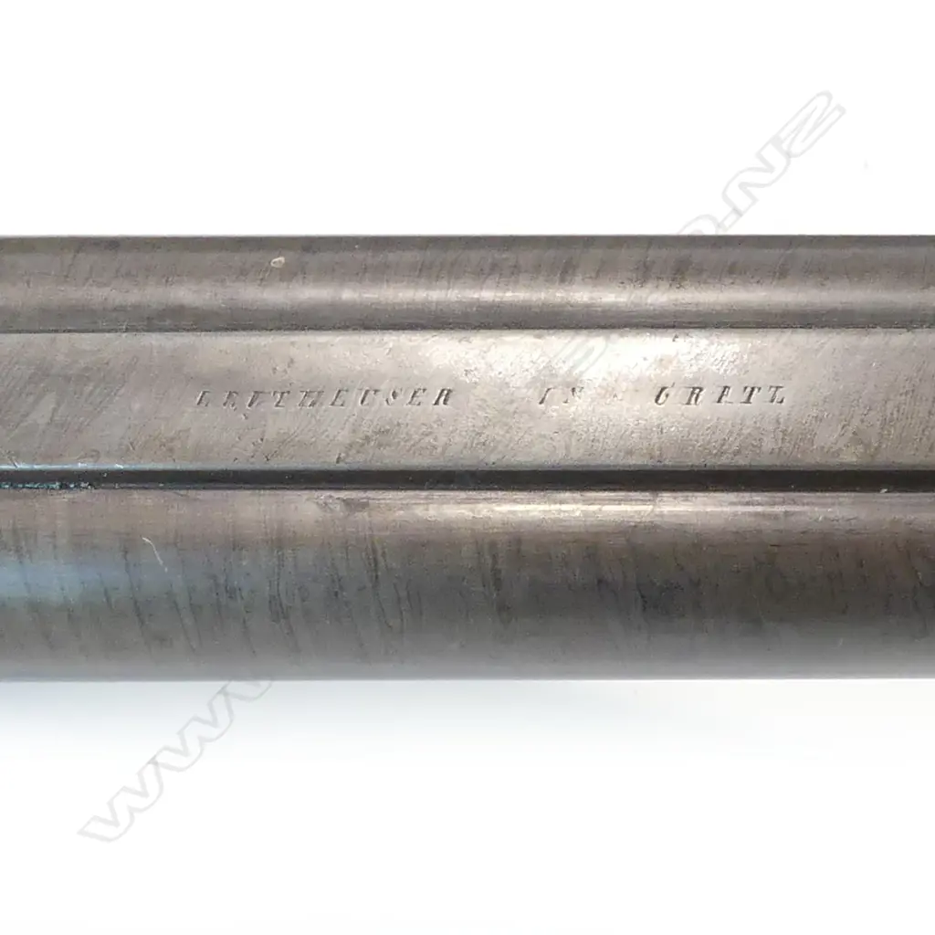 A fine muzzle loading percussion double barrel rifle/shotgun, cased, with two sets of barrels, by Franz Leutheuser, Graz, Austria, c.1860. Image 1++