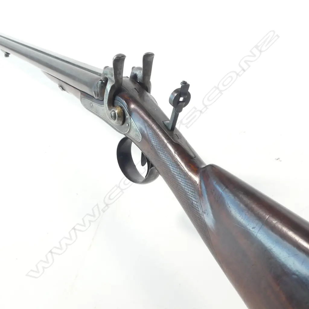 A fine muzzle loading percussion double barrel rifle/shotgun, cased, with two sets of barrels, by Franz Leutheuser, Graz, Austria, c.1860. Image 1++