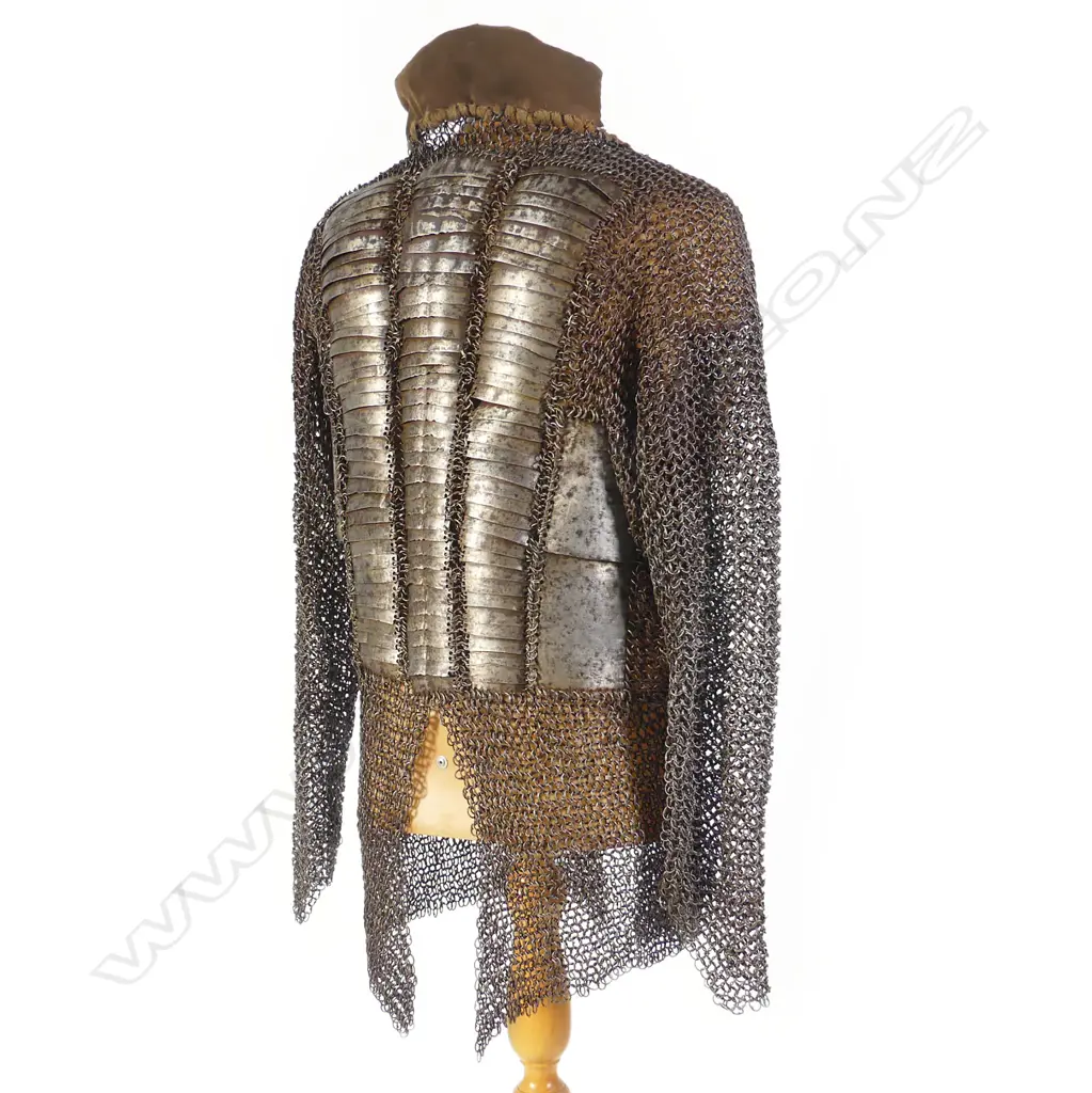 A good Indian mail and lamellar shirt, 17thC, probably Bijapur, Karnataka state, India, Image 1++